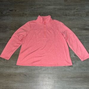 NWOT Craft & Barrow Woman's Quilted Quarter-Zip Top size XXL